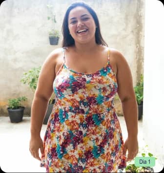 Foto da Erica antes de perder 8.5kg