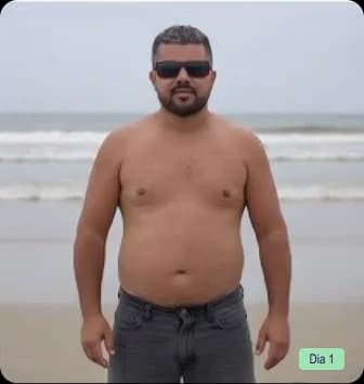 Foto do Roberto antes de perder 7.8kg