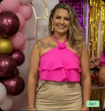 Foto da Sandra antes de perder 6.5kg